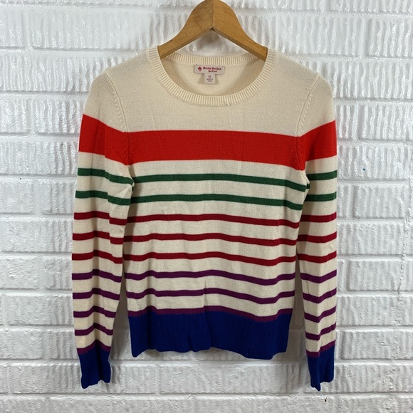 Brooks Brothers Sweaters - Brooks Brothers Red Fleece Striped Sweater XS